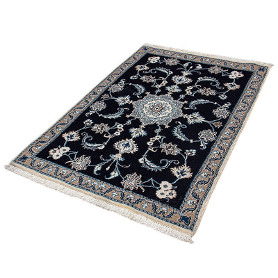 Tapis persan - Nain - 144 x 97 cm - bleu foncé