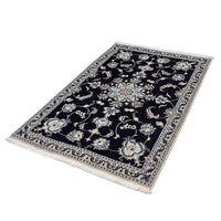 Tapis persan - Nain - 149 x 94 cm - bleu foncé