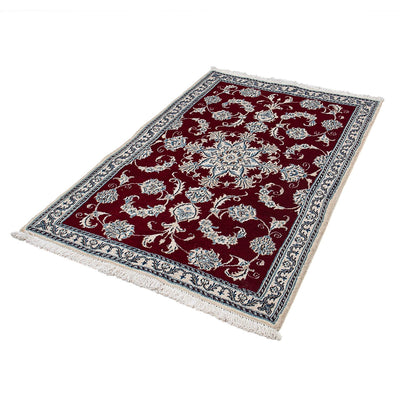 Tapis persan - Nain - 142 x 95 cm - rouge foncé