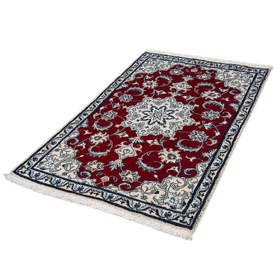 Tapis persan - Nain - 137 x 87 cm - rouge foncé