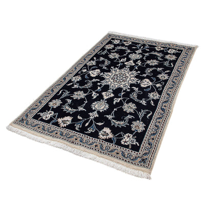 Tapis persan - Nain - 151 x 95 cm - bleu foncé