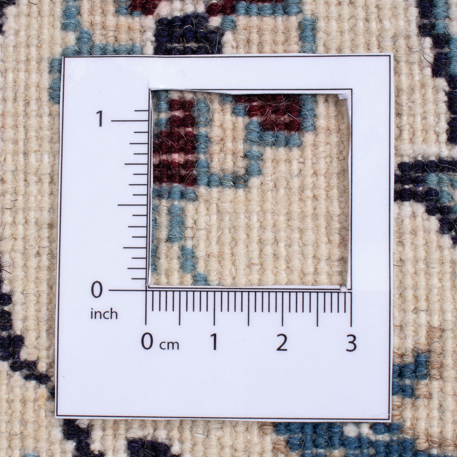 Tapis persan - Nain carré  - 200 x 196 cm - bleu foncé