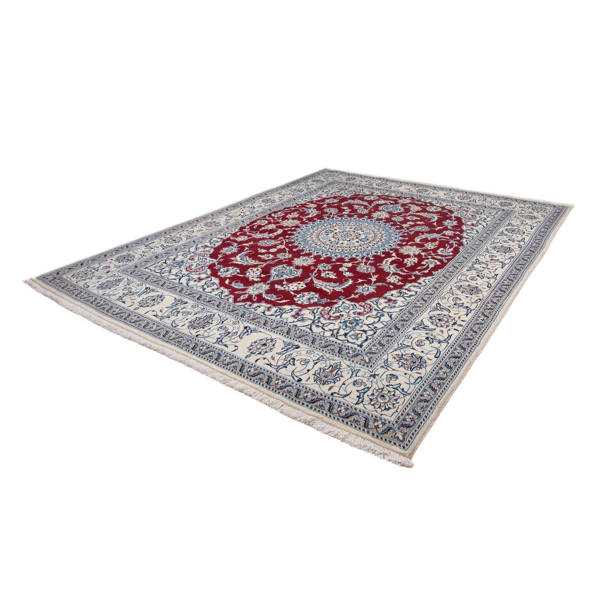Tapis persan - Nain - 318 x 246 cm - rouge foncé