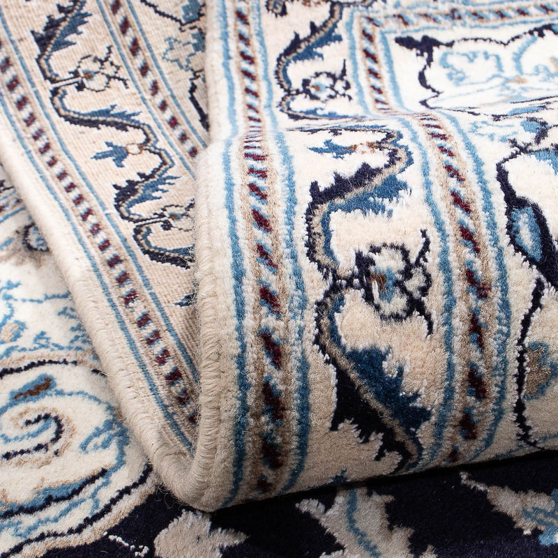 Tapis persan - Nain - 245 x 195 cm - bleu foncé