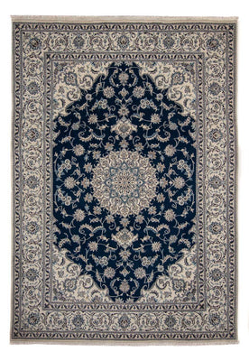 Tapis persan - Nain - 345 x 244 cm - bleu foncé