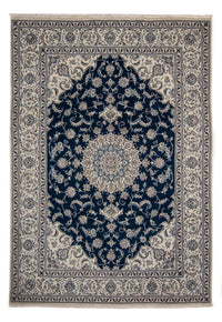 Tapis persan - Nain - 345 x 244 cm - bleu foncé