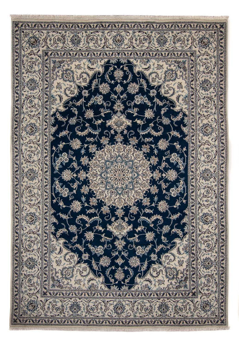 Tapis persan - Nain - 345 x 244 cm - bleu foncé