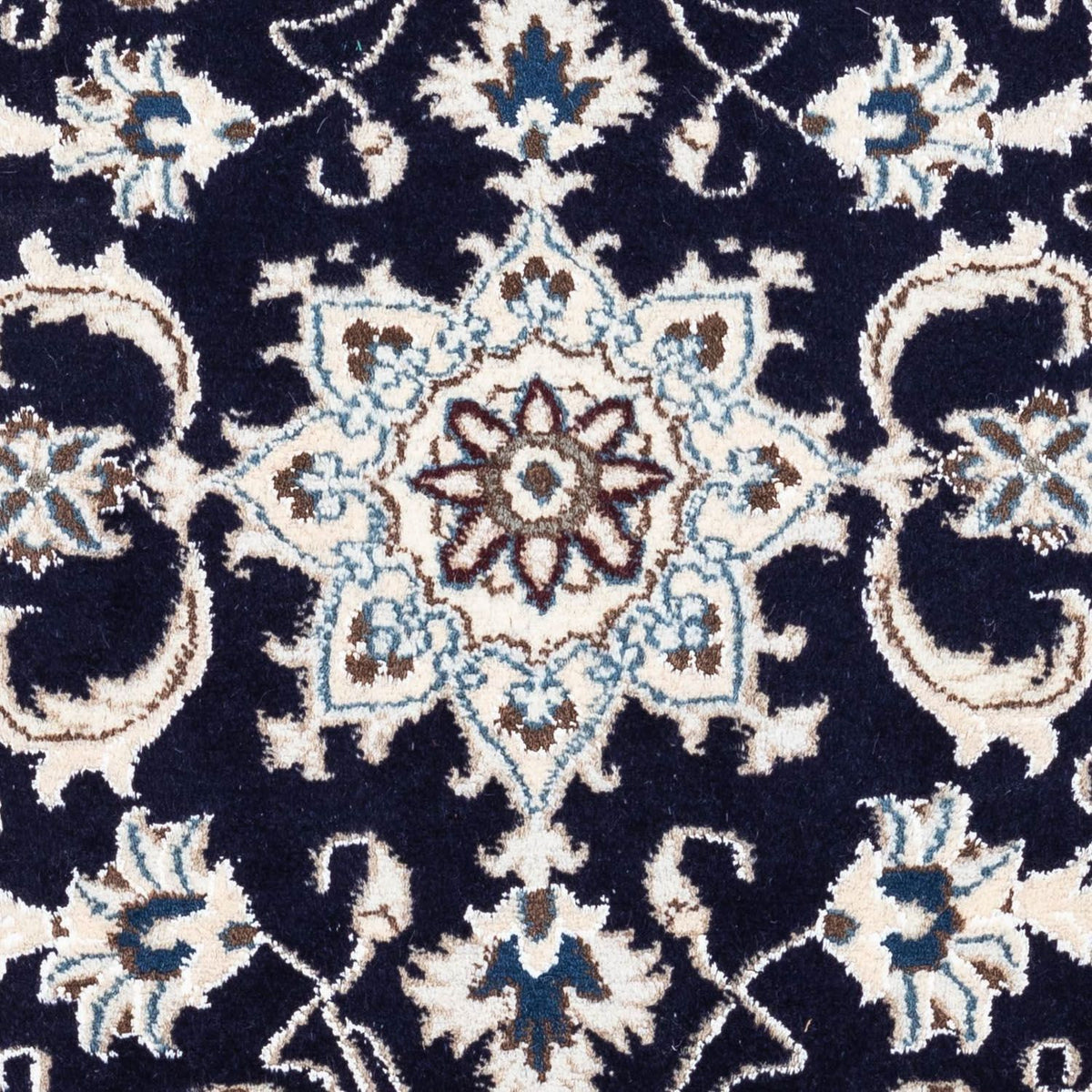 Tapis persan - Nain - 136 x 68 cm - bleu foncé