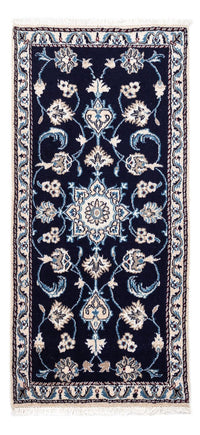 Tapis persan - Nain - 141 x 67 cm - bleu foncé