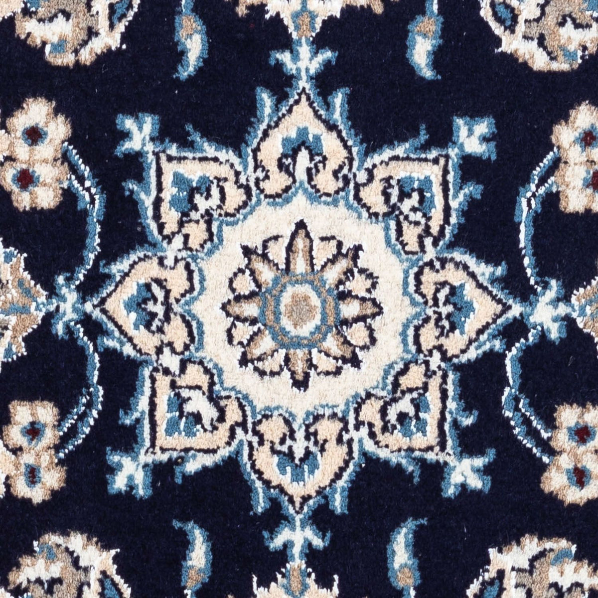 Tapis persan - Nain - 141 x 67 cm - bleu foncé