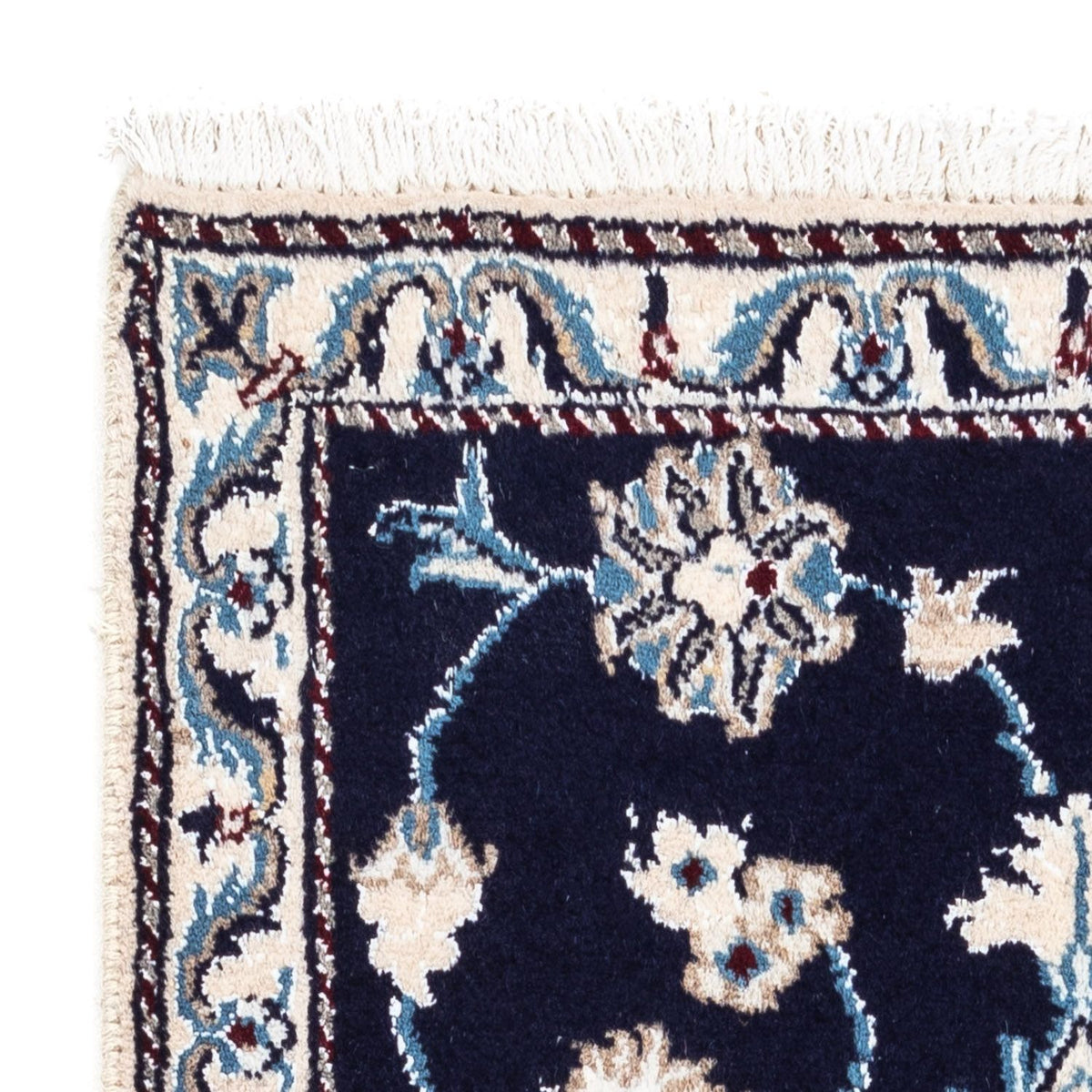 Tapis persan - Nain - 141 x 67 cm - bleu foncé