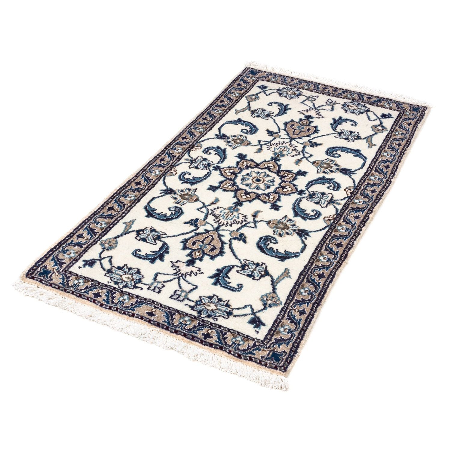 Tapis persan - Nain - 131 x 67 cm - beige