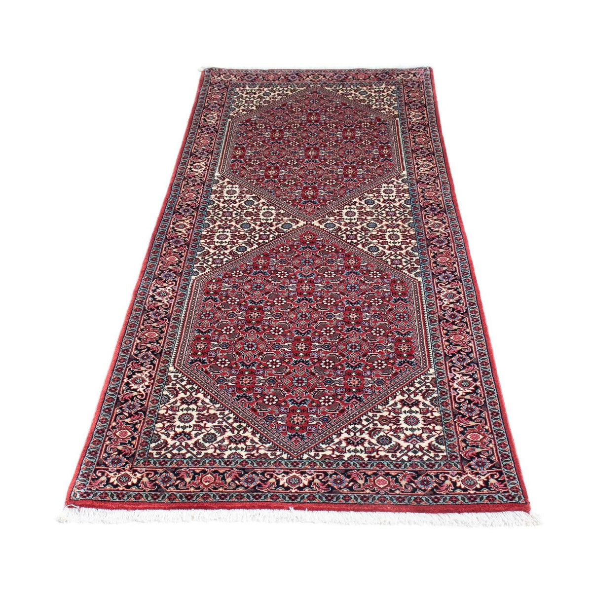 Tapis de couloir Tapis persan - Bidjar - 195 x 73 cm - rouge