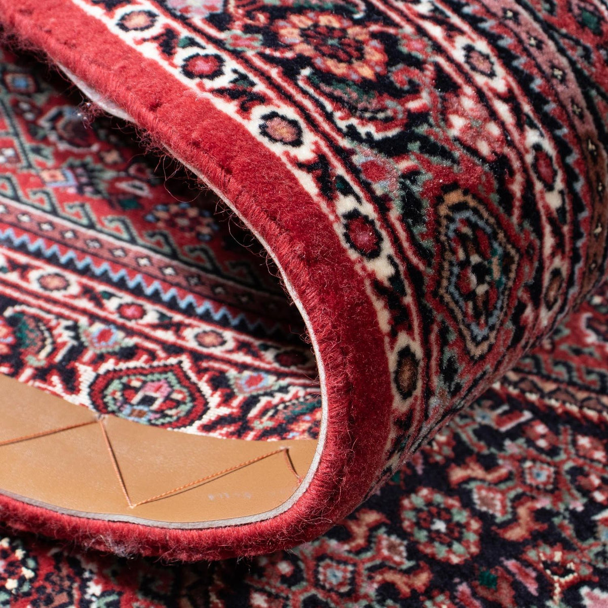 Tapis de couloir Tapis persan - Bidjar - 324 x 83 cm - rouge