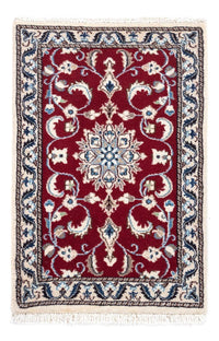 Tapis persan - Nain - 90 x 60 cm - rouge foncé