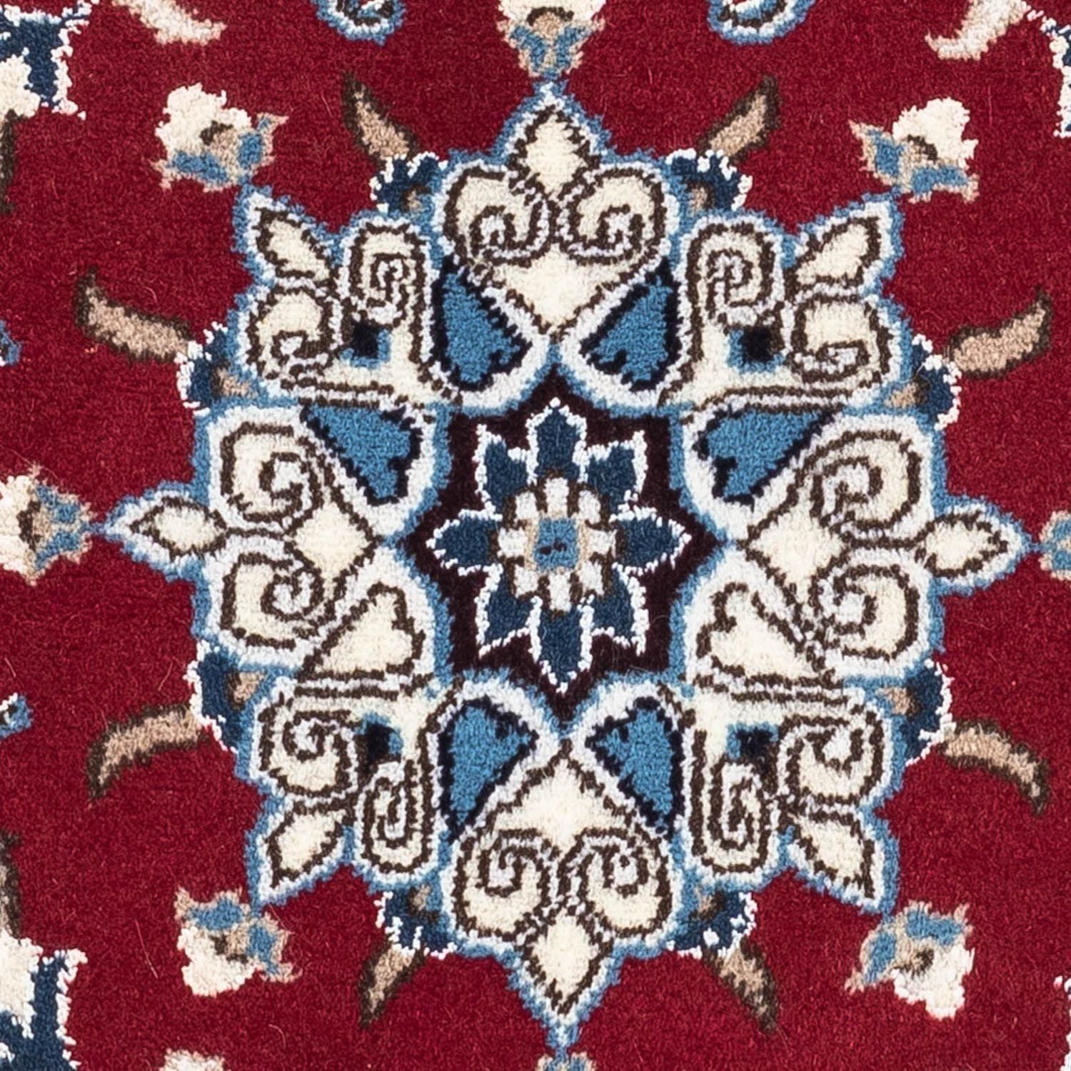 Tapis persan - Nain - 90 x 60 cm - rouge foncé