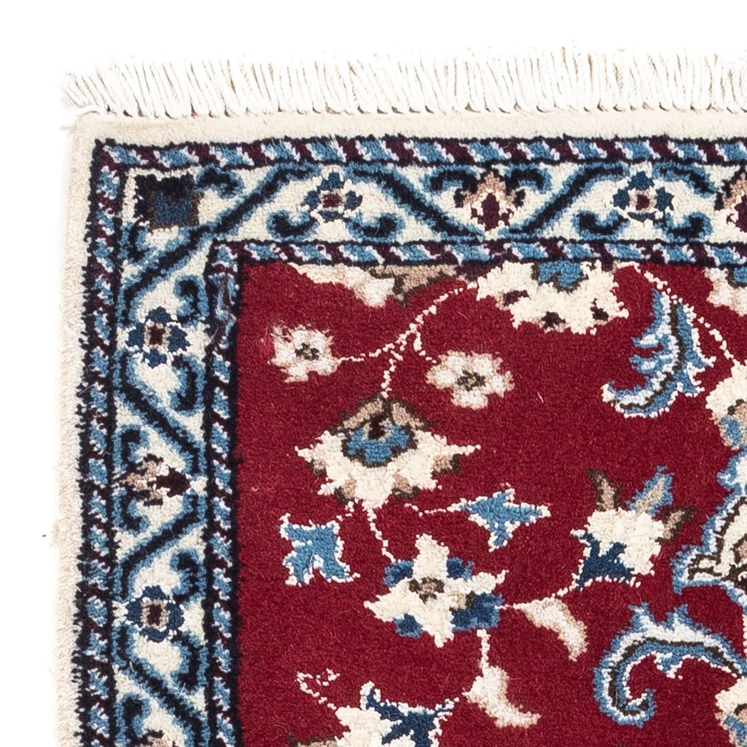 Tapis persan - Nain - 90 x 60 cm - rouge foncé