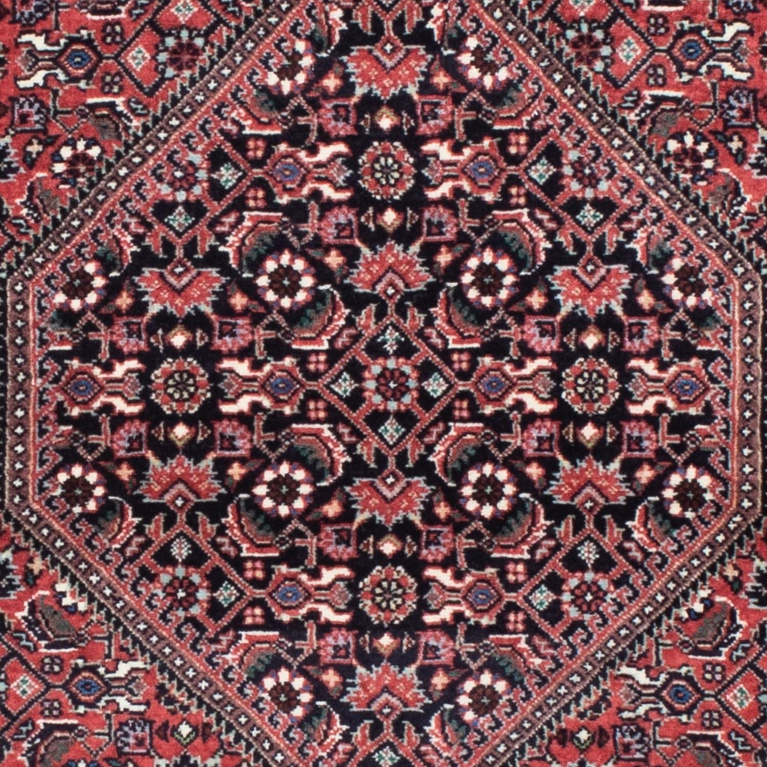 Tapis de couloir Tapis persan - Bidjar - 196 x 72 cm - bleu foncé