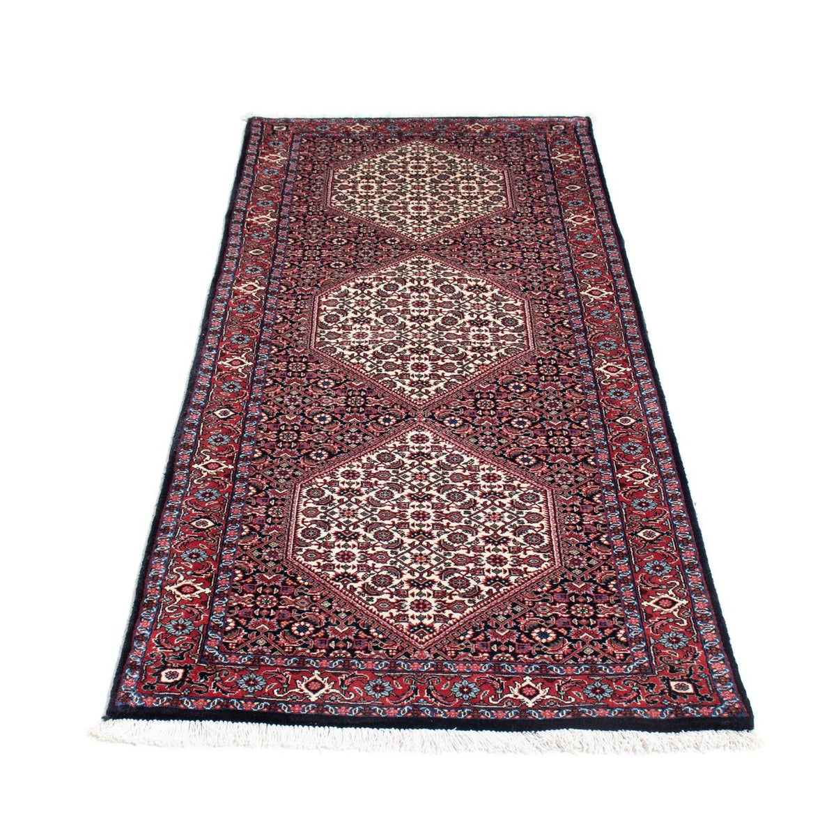 Tapis de couloir Tapis persan - Bidjar - 190 x 74 cm - bleu foncé