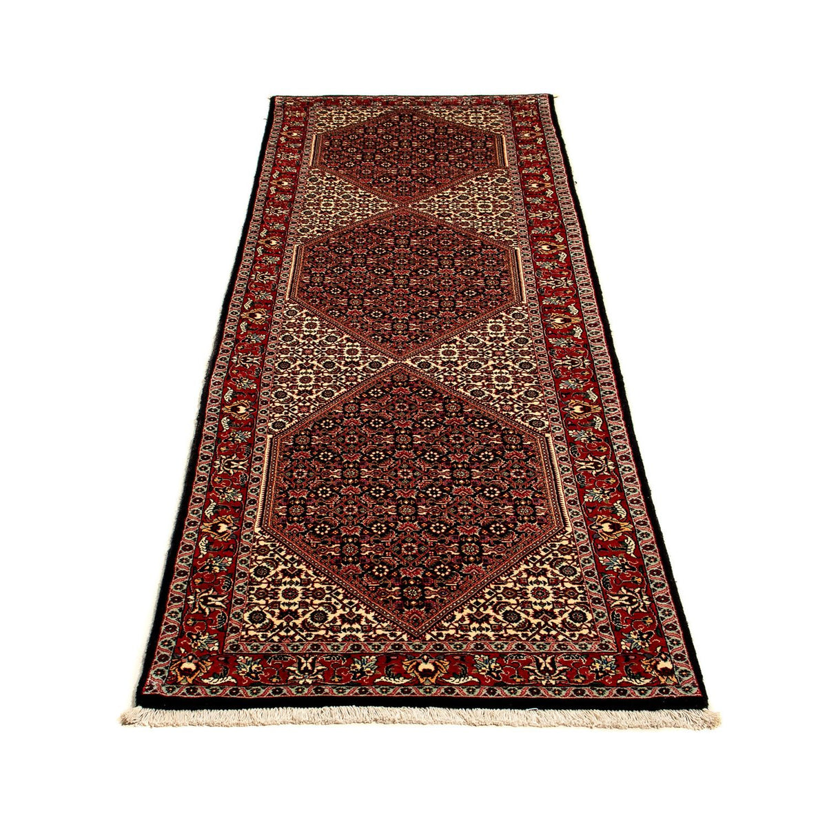 Tapis de couloir Tapis persan - Bidjar - 300 x 82 cm - multicolore
