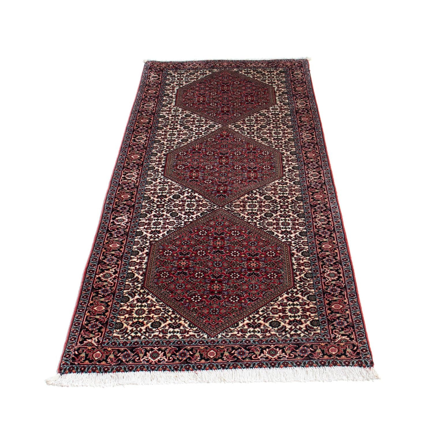 Tapis de couloir Tapis persan - Bidjar - 217 x 74 cm - beige