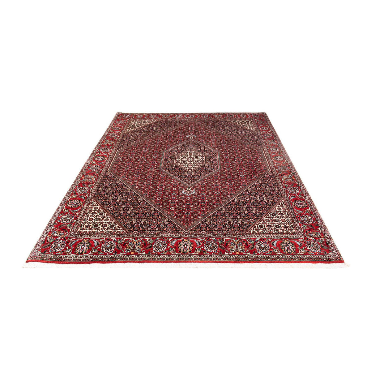 Tapis persan - Bidjar - 235 x 170 cm - rouge foncé