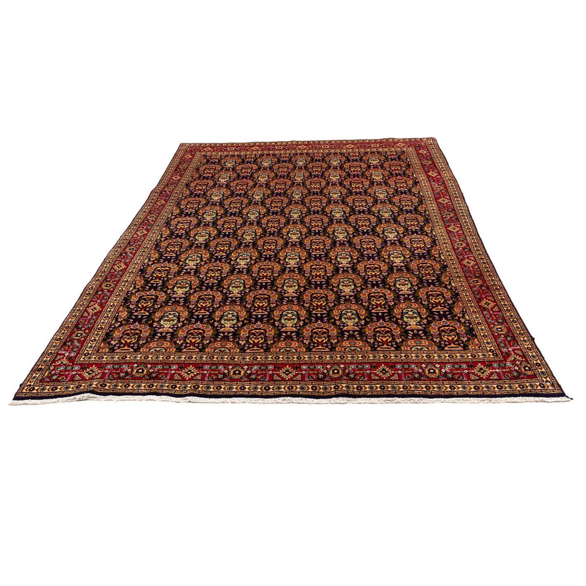 Tapis persan - Tabriz - Royal - 300 x 198 cm - bleu foncé