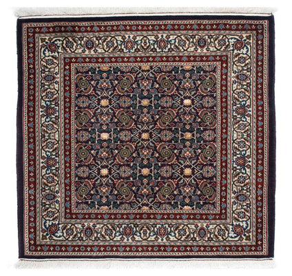Tapis persan - Classique carré  - 104 x 103 cm - bleu foncé