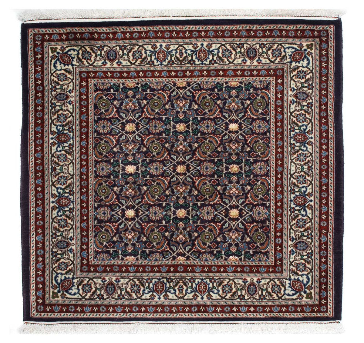 Tapis persan - Classique carré  - 104 x 103 cm - bleu foncé