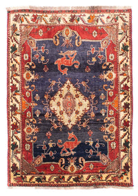 Tapis persan - Nomadic - 170 x 117 cm - bleu foncé