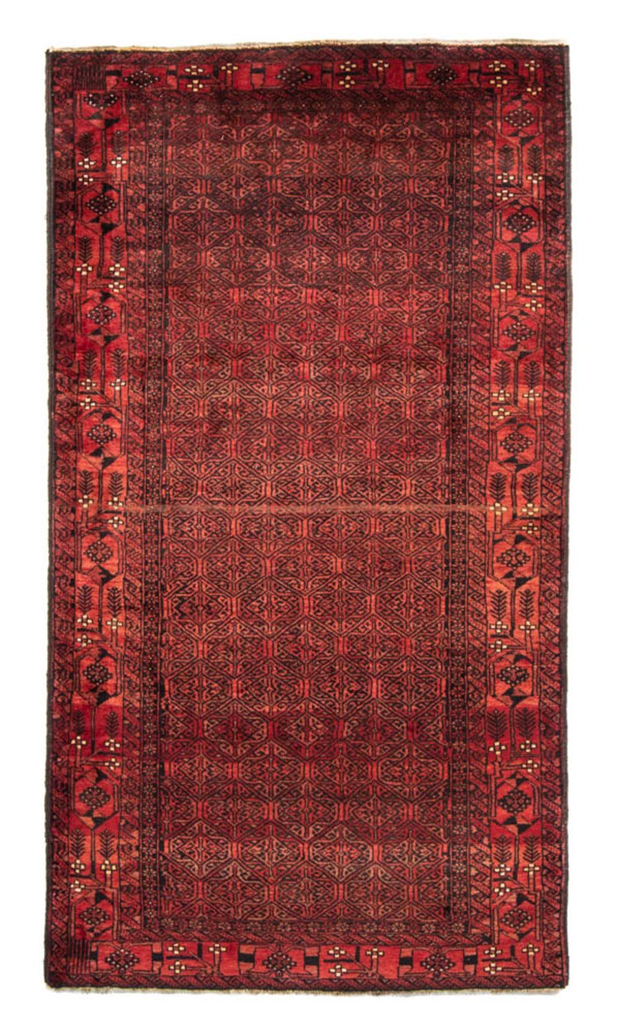 Tapis de couloir Tapis persan - Nomadic - 225 x 121 cm - rouge
