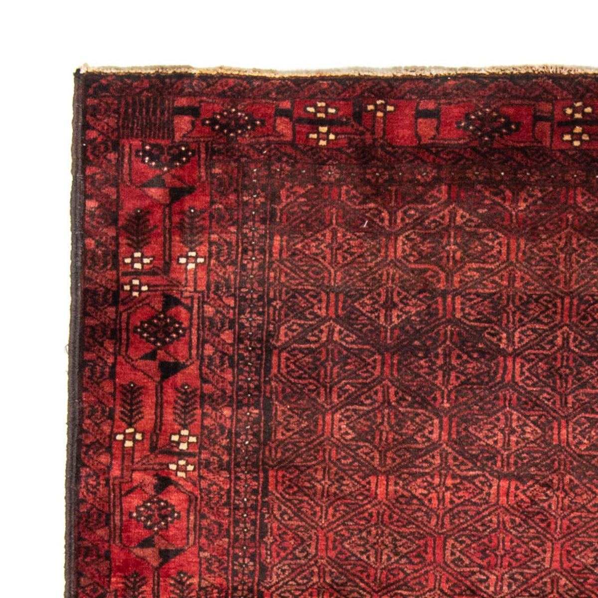 Tapis de couloir Tapis persan - Nomadic - 225 x 121 cm - rouge