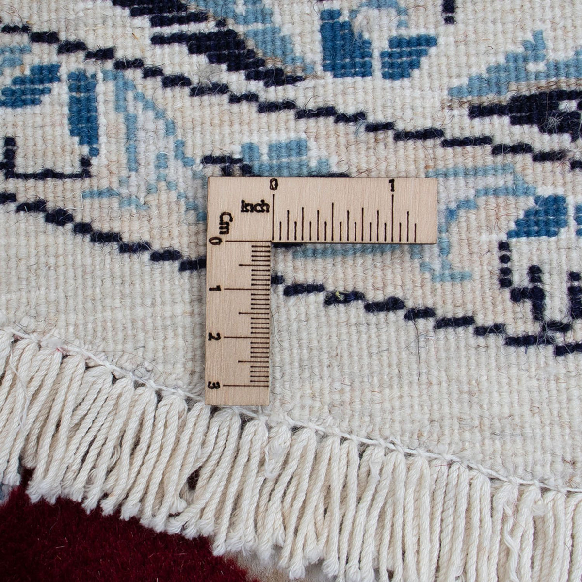 Tapis persan - Nain ronde  - 250 x 250 cm - rouge foncé