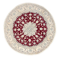 Tapis persan - Nain ronde  - 245 x 245 cm - rouge foncé