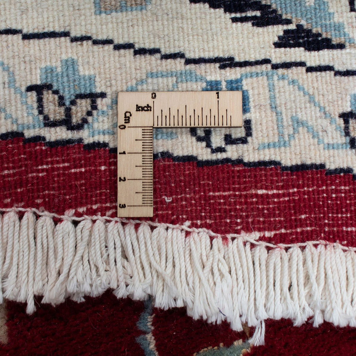 Tapis persan - Nain ronde  - 250 x 250 cm - rouge foncé