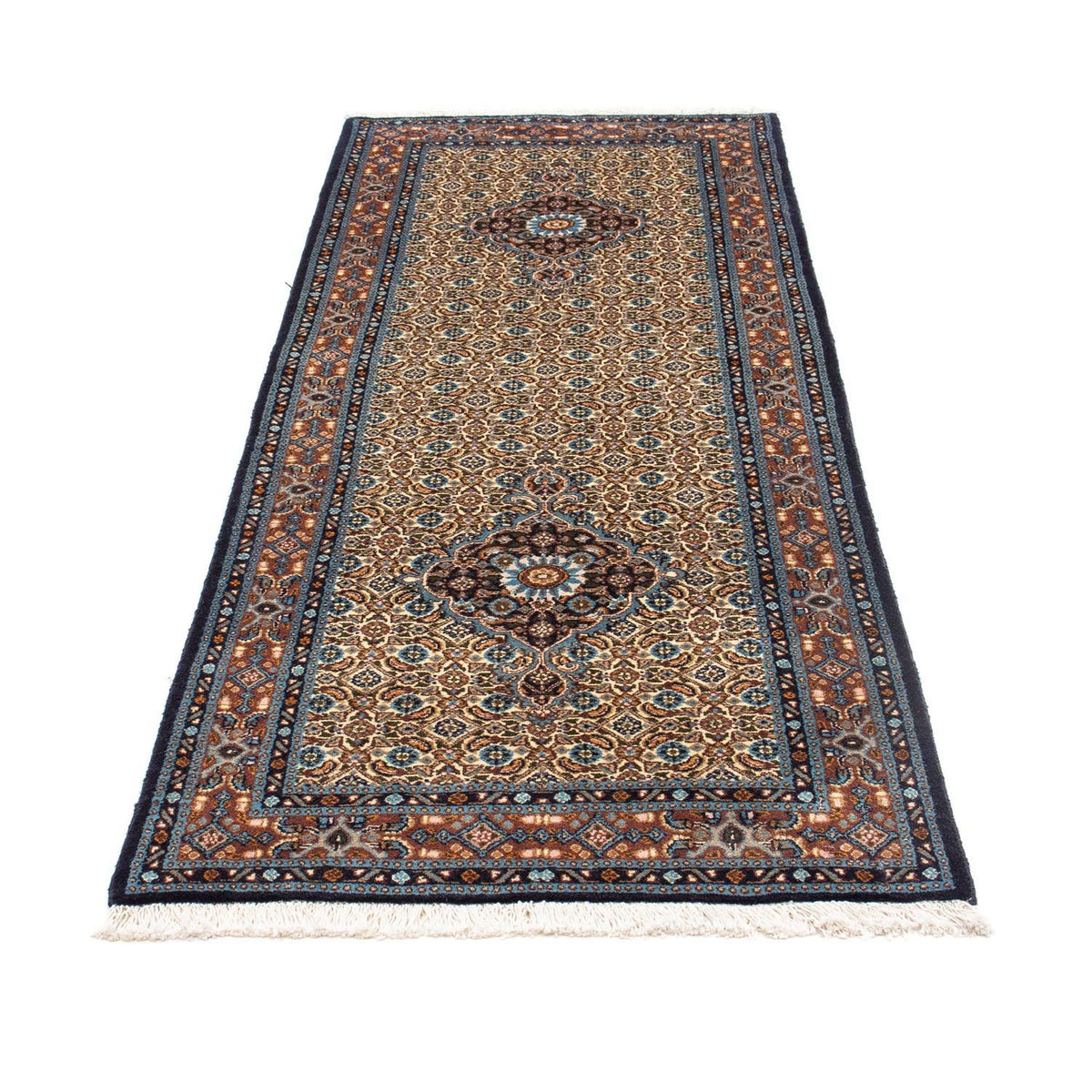 Tapis de couloir Tapis persan - Classique - 195 x 77 cm - bleu foncé