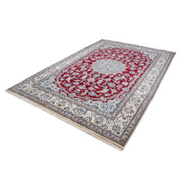 Tapis persan - Nain - 296 x 195 cm - rouge foncé