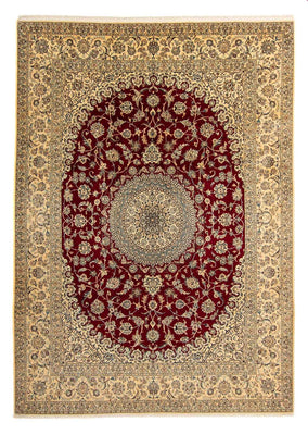Tapis persan - Nain - Royal - 408 x 300 cm - rouge foncé