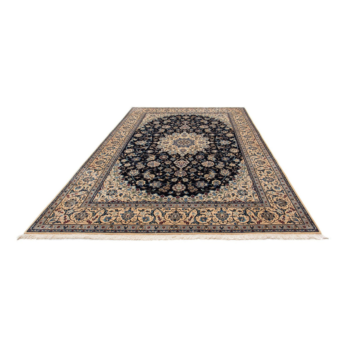 Tapis persan - Nain - Royal - 308 x 200 cm - noir