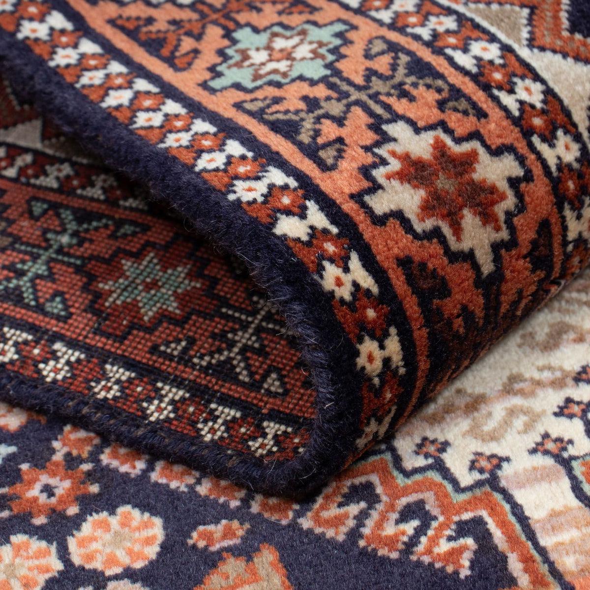 Tapis de couloir Tapis persan - Nomadic - 193 x 83 cm - bleu foncé