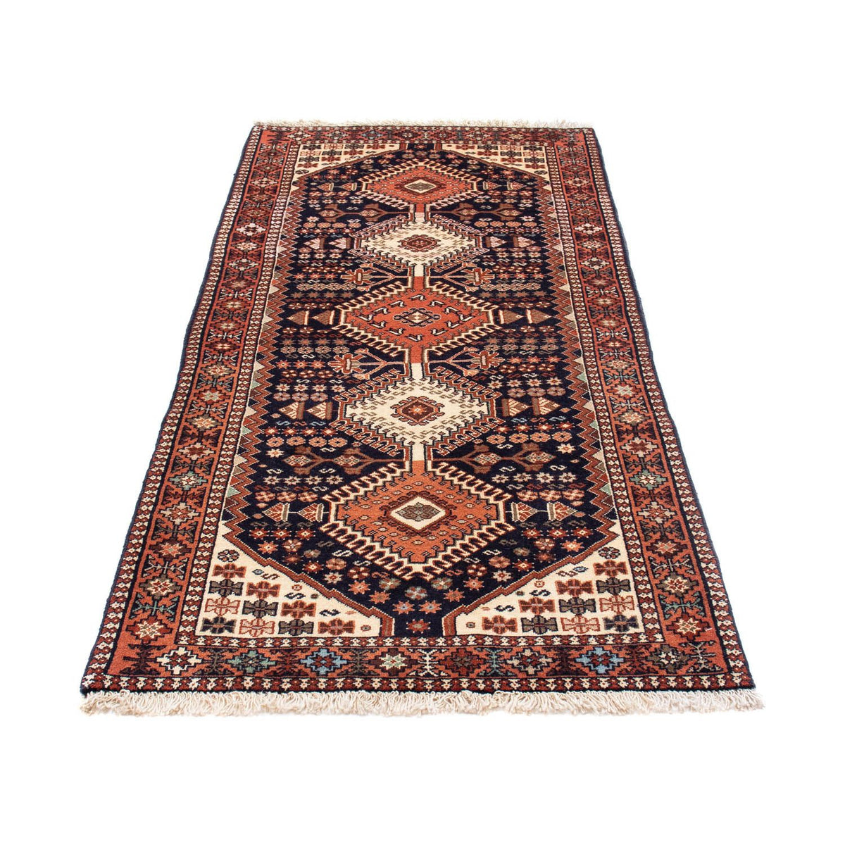 Tapis de couloir Tapis persan - Nomadic - 193 x 83 cm - bleu foncé