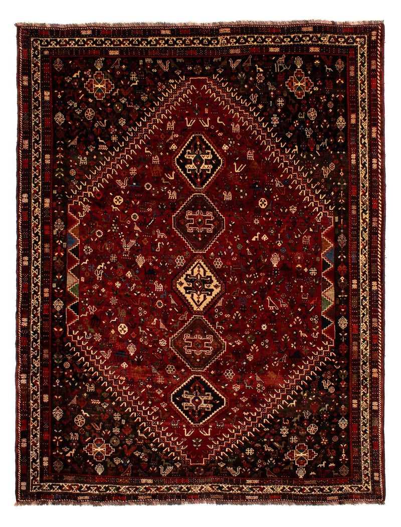 Tapis persan - Nomadic - 310 x 228 cm - rouge foncé