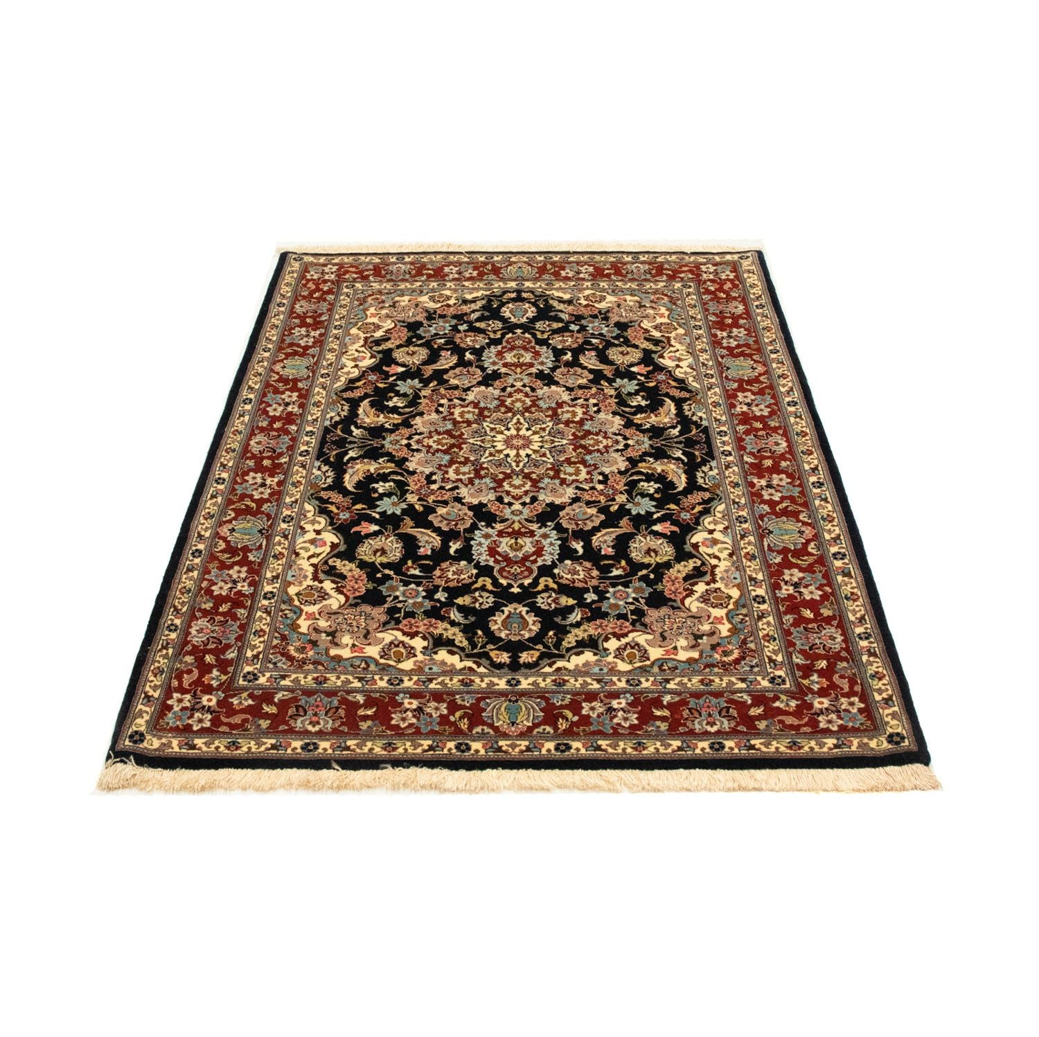Tapis persan - Ghom - 151 x 105 cm - noir