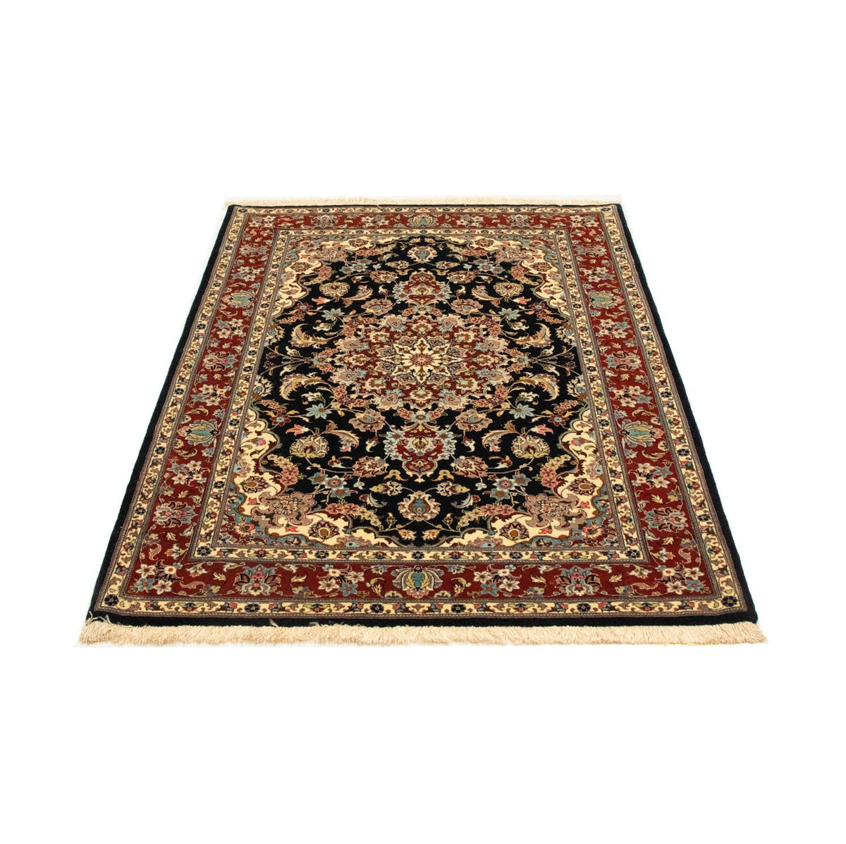 Tapis persan - Ghom - 151 x 105 cm - noir
