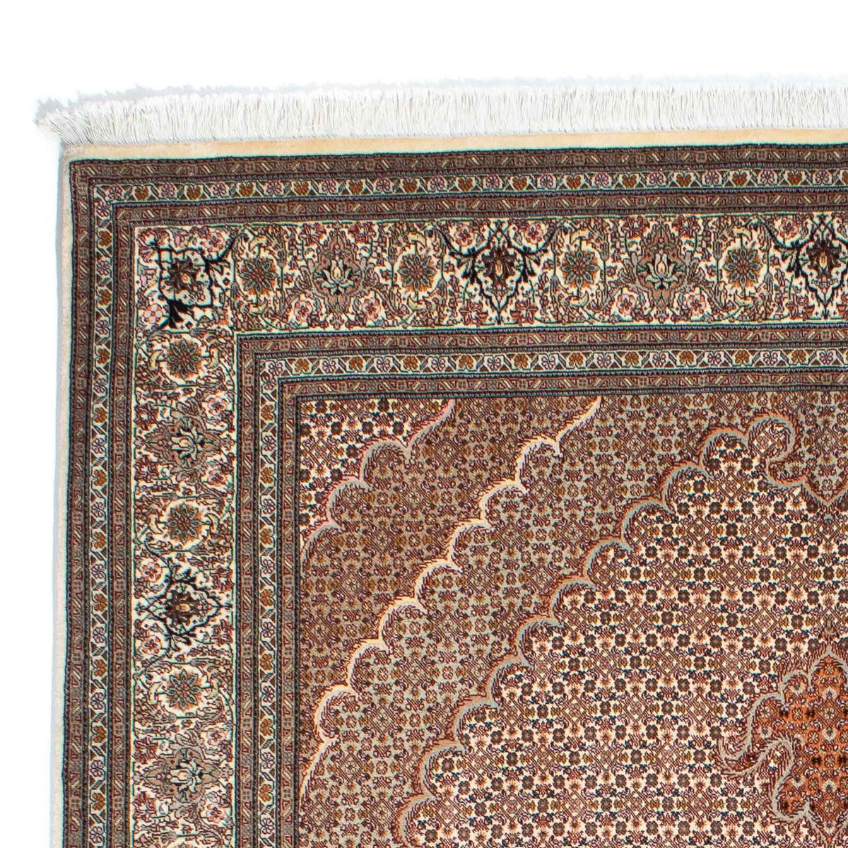 Tapis persan - Tabriz - 246 x 170 cm - marron clair