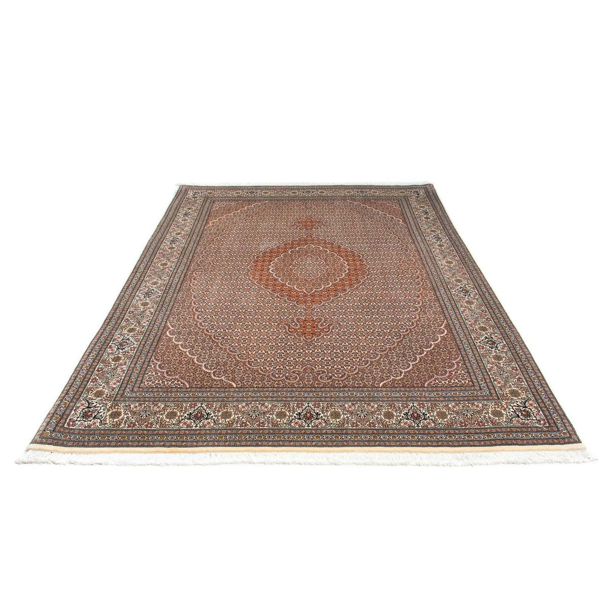 Tapis persan - Tabriz - 246 x 170 cm - marron clair