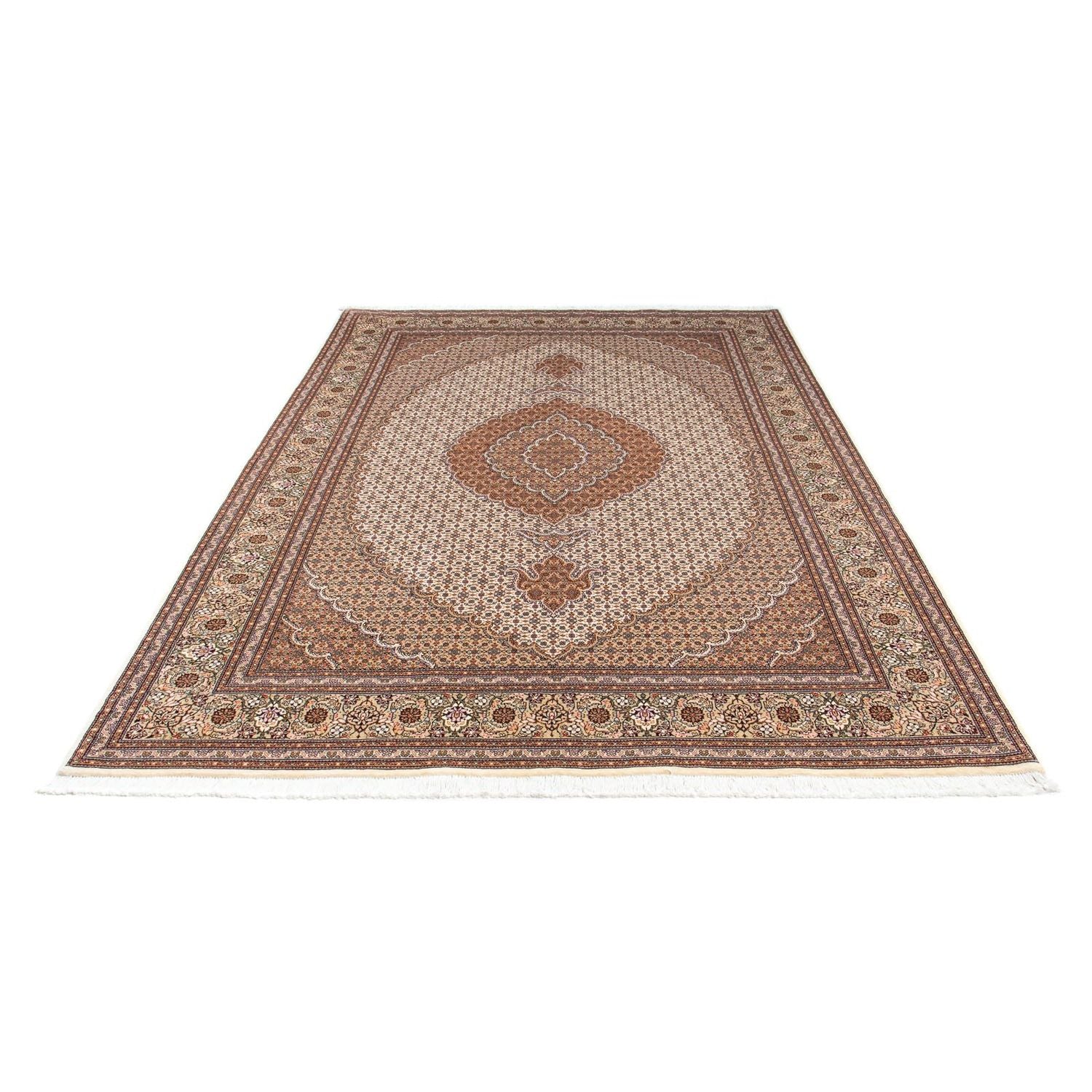Tapis persan - Tabriz - 250 x 168 cm - marron clair