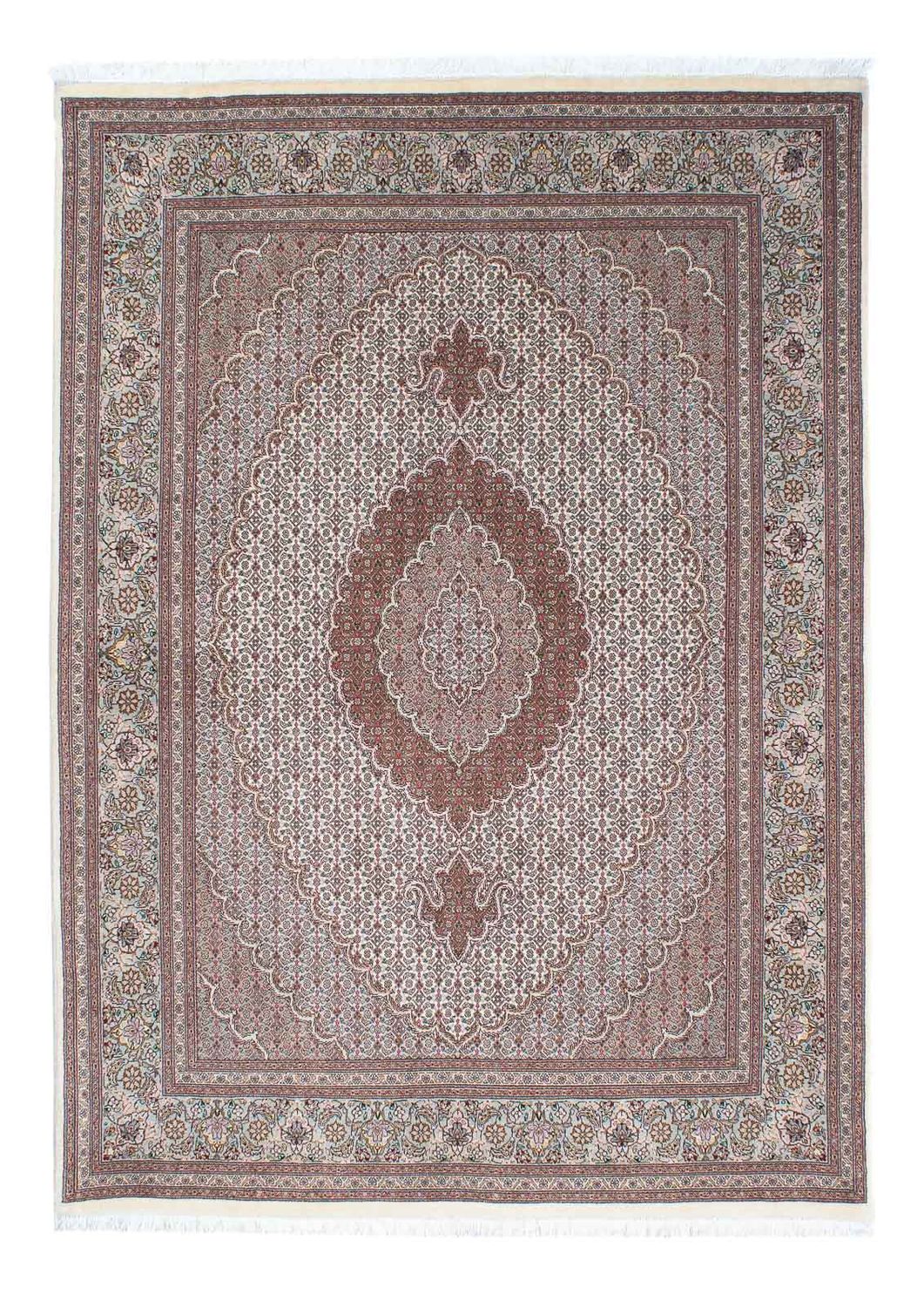 Tapis persan - Tabriz - Royal - 210 x 150 cm - marron clair