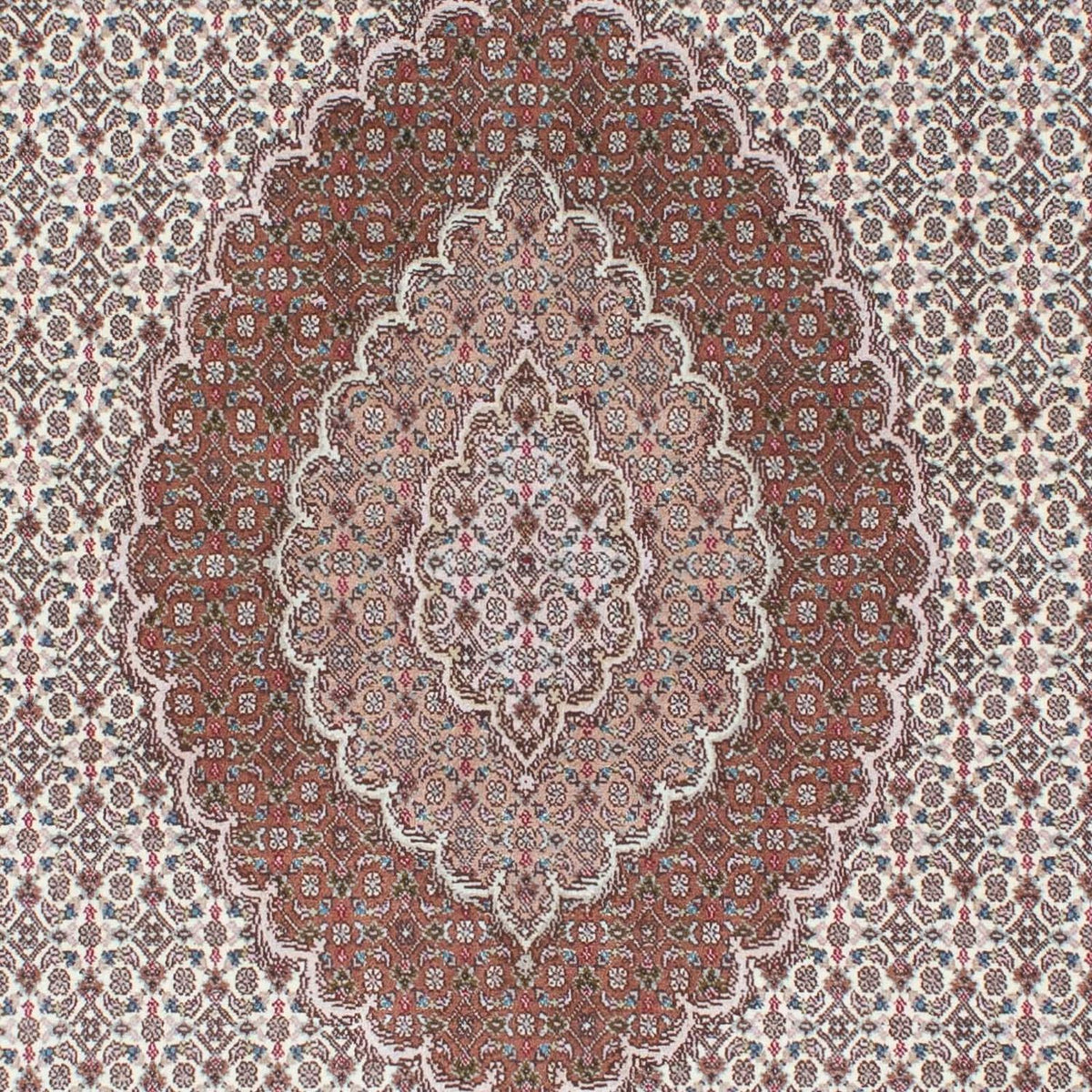 Tapis persan - Tabriz - Royal - 210 x 150 cm - marron clair