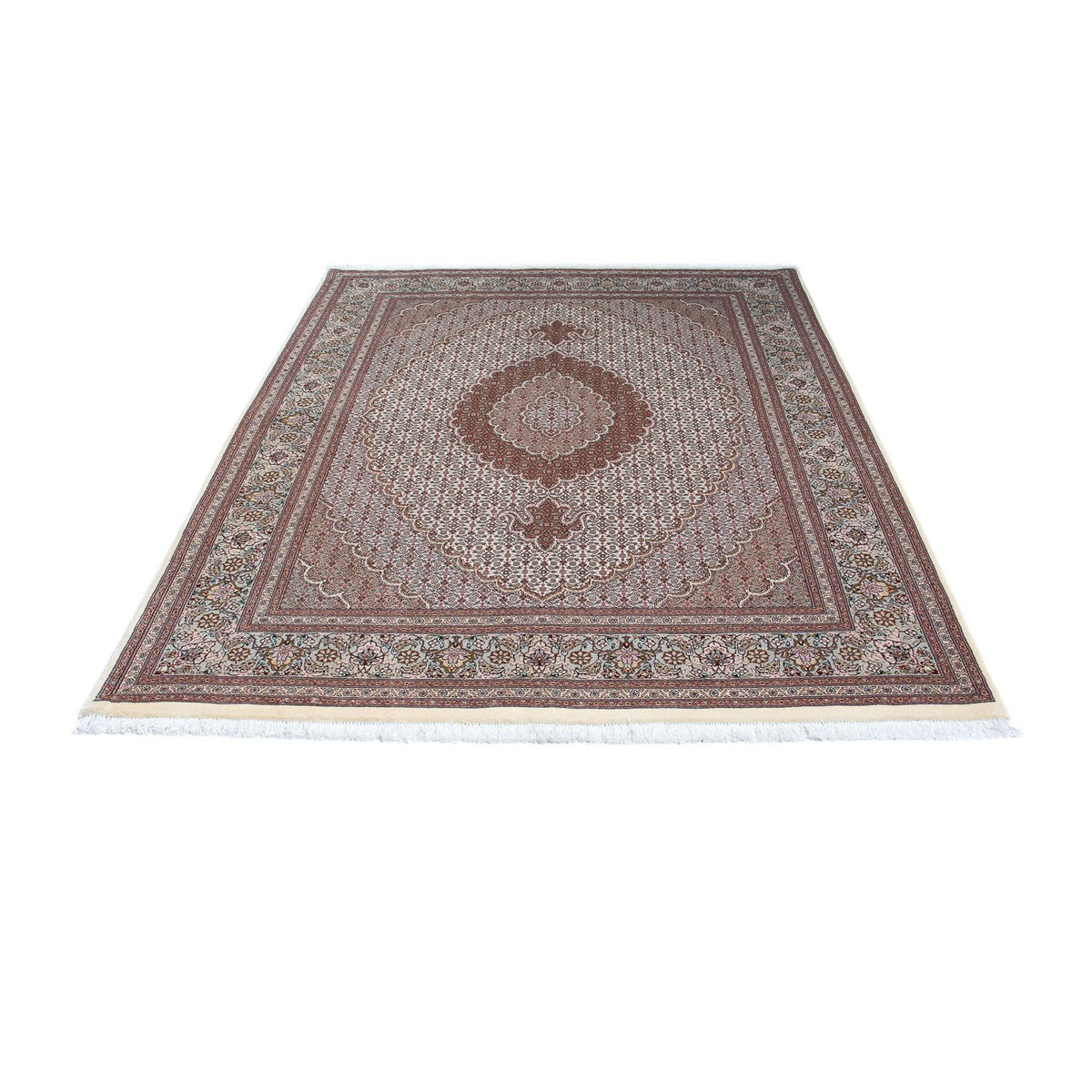 Tapis persan - Tabriz - Royal - 210 x 150 cm - marron clair